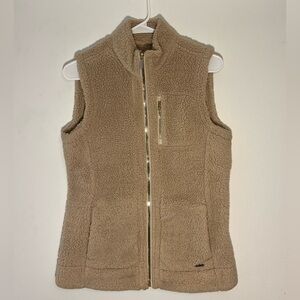 Calvin Klein Tan Fuzzy Vest ✨